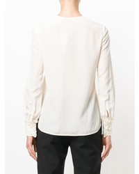 Желтая блузка с длинным рукавом от Tory Burch