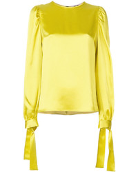 Желтая блузка с длинным рукавом от MSGM
