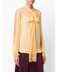 Желтая блузка с длинным рукавом от N°21