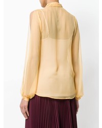 Желтая блузка с длинным рукавом от N°21