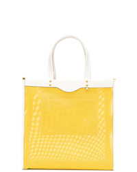 Желтая большая сумка из плотной ткани от Anya Hindmarch