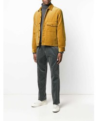 Мужская желтая вельветовая куртка-рубашка от YMC