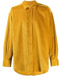Мужская желтая вельветовая рубашка с длинным рукавом от Katharine Hamnett London