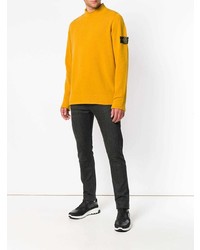 Мужская желтая водолазка от Stone Island