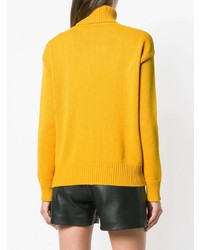Женская желтая вязаная водолазка от Etro