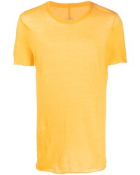 Мужская желтая вязаная футболка с круглым вырезом от Rick Owens