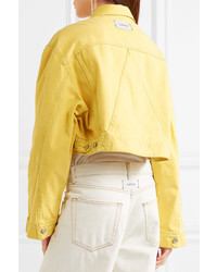 Женская желтая джинсовая куртка от Ganni
