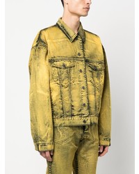 Мужская желтая джинсовая куртка от Moschino