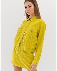 Женская желтая джинсовая куртка от Missguided
