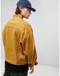 Мужская желтая джинсовая куртка от Asos
