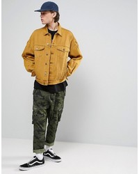 Мужская желтая джинсовая куртка от Asos