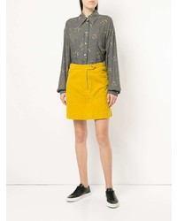 Желтая джинсовая мини-юбка от Zambesi