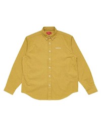 Мужская желтая джинсовая рубашка от Supreme