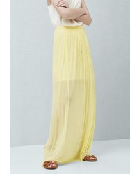 Желтая длинная юбка от Mango