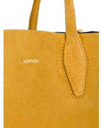 Желтая замшевая большая сумка от Lanvin