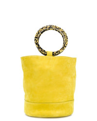 Желтая замшевая сумка-мешок от Simon Miller