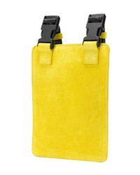 Желтая замшевая сумка почтальона от Palm Angels