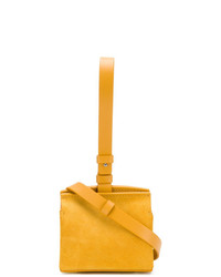 Желтая замшевая сумка через плечо от Nico Giani