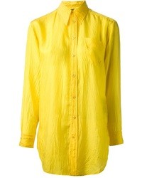 Желтая классическая рубашка