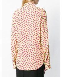 Женская желтая классическая рубашка в горошек от Eckhaus Latta