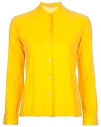 Женская желтая классическая рубашка от Ken Scott