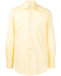 Мужская желтая классическая рубашка от Kiton