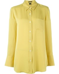Женская желтая классическая рубашка от Theory