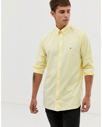 Мужская желтая классическая рубашка от Tommy Hilfiger