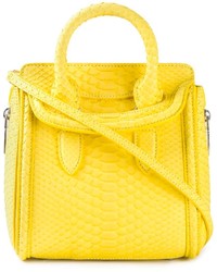 Желтая кожаная большая сумка от Alexander McQueen