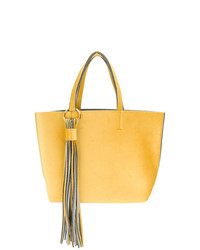 Желтая кожаная большая сумка от Alila