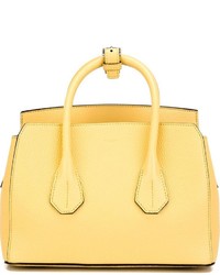Желтая кожаная большая сумка от Bally