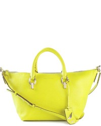 Желтая кожаная большая сумка от Diane von Furstenberg