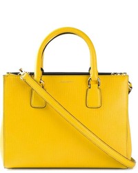 Желтая кожаная большая сумка от Dolce & Gabbana
