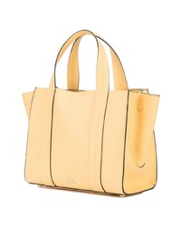 Желтая кожаная большая сумка от Zac Zac Posen