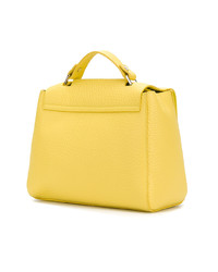 Желтая кожаная большая сумка от Orciani