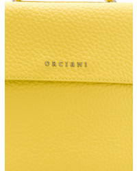 Желтая кожаная большая сумка от Orciani