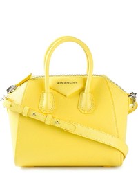 Желтая кожаная большая сумка от Givenchy