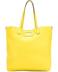 Желтая кожаная большая сумка от Hogan