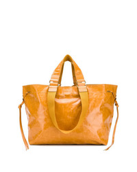 Желтая кожаная большая сумка от Isabel Marant