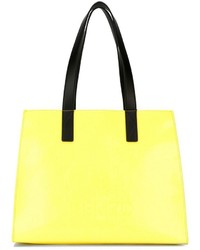 Желтая кожаная большая сумка от Kenzo