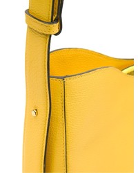 Желтая кожаная большая сумка от Sarah Chofakian