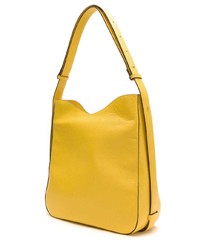 Желтая кожаная большая сумка от Sarah Chofakian