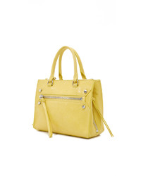 Желтая кожаная большая сумка от Botkier