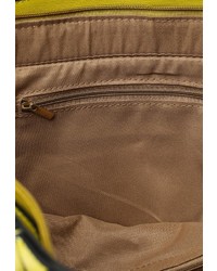 Желтая кожаная большая сумка от Marc Johnson