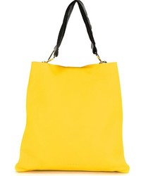 Желтая кожаная большая сумка от Marni
