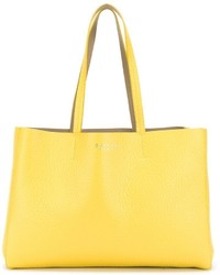 Желтая кожаная большая сумка от Orciani