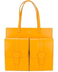 Желтая кожаная большая сумка от Salvatore Ferragamo