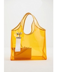 Желтая кожаная большая сумка от See by Chloe