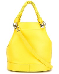 Желтая кожаная большая сумка от Sonia Rykiel