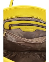 Желтая кожаная большая сумка от Tom &amp; Eva